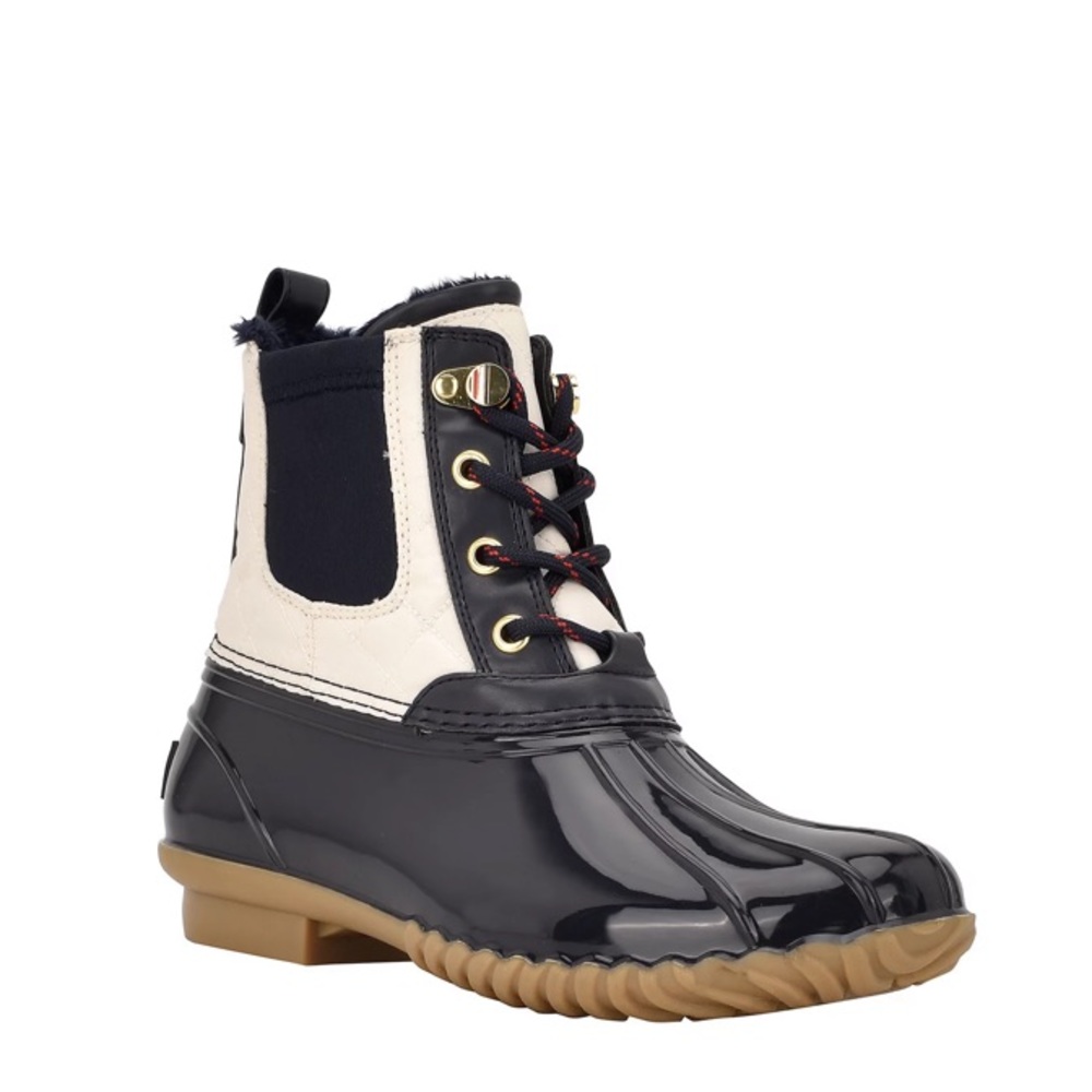 (NIB) Tommy Hilfiger Dark Blue Hada Duck Boots. Sz. 7